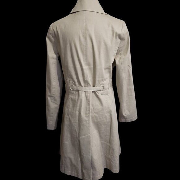 Via Spiga Trench Coat Women's Size Medium Stone Beige Belted - Picture 7 of 13